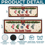 Custom Family Christmas Stocking Gifts - Personalized Christmas Runner Rug - Blessed Family