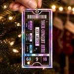Custom Concert Ticket Christmas Gifts - Personalized Acrylic Ornament - Live For The Music