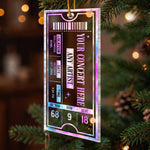 Custom Concert Ticket Christmas Gifts - Personalized Acrylic Ornament - Live For The Music
