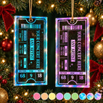Custom Concert Ticket Christmas Gifts - Personalized Acrylic Ornament - Live For The Music