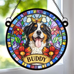 Custom Cat Stained Glass Suncatcher - Personalized Photo Hanging Window Ornament - Life Is Better With You