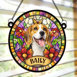 Custom Cat Stained Glass Suncatcher - Personalized Photo Hanging Window Ornament - Life Is Better With You