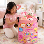 Custom Squishy Collection Kids Gifts - Personalized Storage Basket - Squish More Worry Less