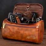 Personalized Leather Toiletry Bag - Gift For Auto Enthusiasts, Car Lovers - Classic Ride, Personal Touch
