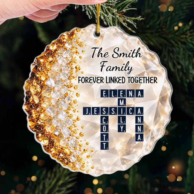 Custom Forever Linked Together Family Christmas Gifts - Personalized Acrylic Ornament - Linked Together