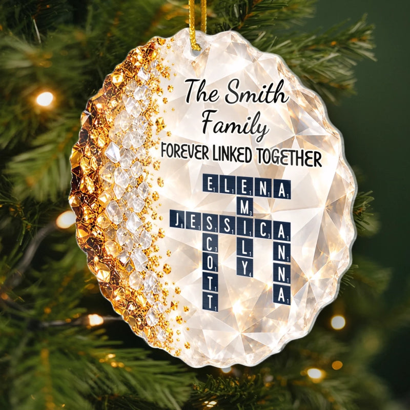 Custom Forever Linked Together Family Christmas Gifts - Personalized Acrylic Ornament - Linked Together