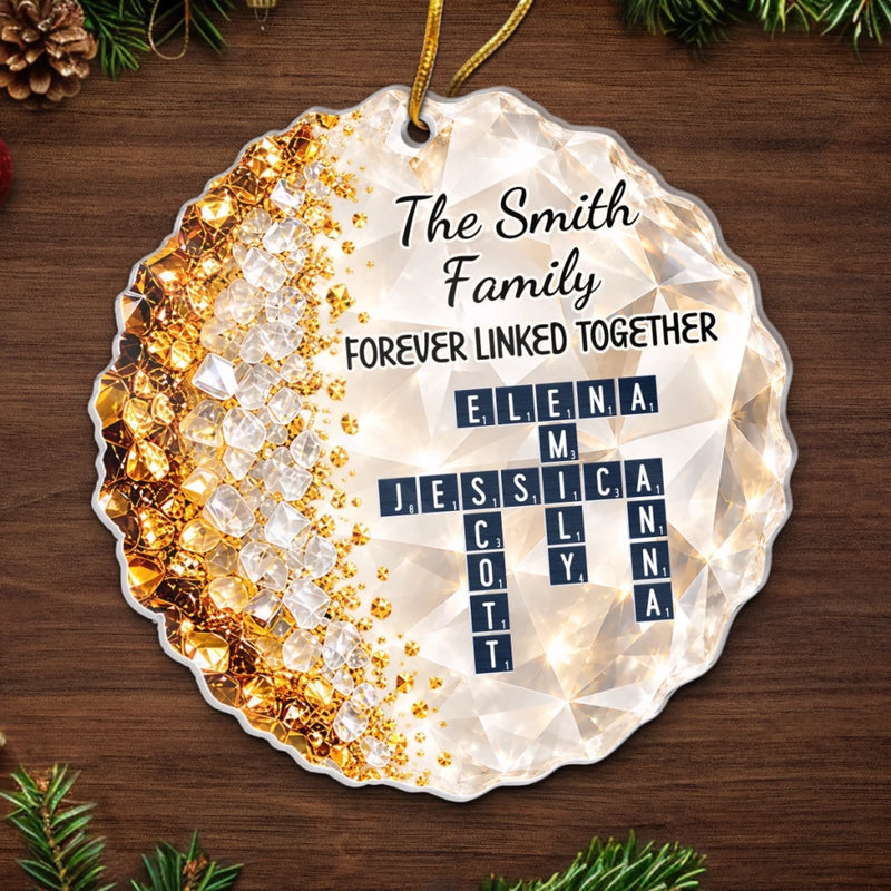 Custom Forever Linked Together Family Christmas Gifts - Personalized Acrylic Ornament - Linked Together