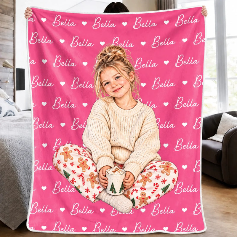 Custom Name Christmas Gifts for Kids - Personalized Blanket - Love Yourself