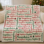 Custom Christmas Name Gifts - Personalized Blanket - Your Christmas