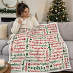 Custom Christmas Name Gifts - Personalized Blanket - Your Christmas