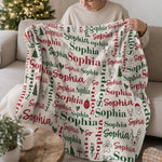 Custom Christmas Name Gifts - Personalized Blanket - Your Christmas