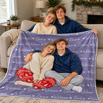 Custom Couple Christmas Gifts - Personalized Blanket - Love Each Other