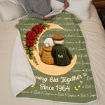 Custom Growing Old Together Couple Anniversary Gifts - Personalized Blanket - Forever Side By Side