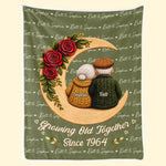 Custom Growing Old Together Couple Anniversary Gifts - Personalized Blanket - Forever Side By Side