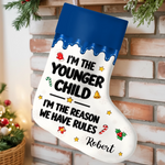 Custom Birth Order Christmas Gifts for Family - Personalized Christmas Stocking - Born To Be Spoiled