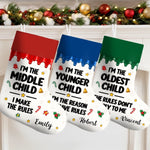 Custom Birth Order Christmas Gifts for Family - Personalized Christmas Stocking - Born To Be Spoiled