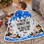 Custom Oldest Middle Youngest Child Christmas Gifts - Personalized Wearable Blanket Hoodie - The One Who Runs The Show