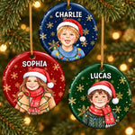 Custom Photo Christmas Portrait Gifts - Personalized Christmas Ornament - Magic In Every Smile