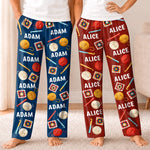 Custom Knitting Couple Pajama Gifts - Personalized Pajama Pants - My Hobby