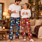 Custom Knitting Couple Pajama Gifts - Personalized Pajama Pants - My Hobby