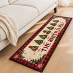 Custom Christmas Family Name Gifts - Personalized Runner Rug - Housewarming Surprises
