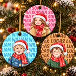 Custom Photo Christmas Portrait Gifts - Personalized Christmas Ornament - Merry Little Moments