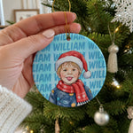 Custom Photo Christmas Portrait Gifts - Personalized Christmas Ornament - Merry Little Moments