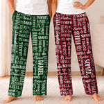 Custom Christmas Name Family Gifts - Personalized Pajama Pants - My Christmas