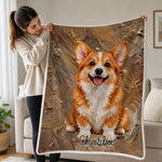 Custom Dog Name Gifts for Pet Lovers - Personalized Fleece Blanket - My Pet Style