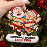 Custom Growing Old Together Couple Christmas Gifts - Personalized Wood Ornament - Too Old To Untangle