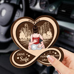 Custom Drive Safe I Fucking Love You Couple Gifts - Personalized Wood Car Visor Clip - You’re My Favorite Ride