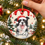 Custom Pet Christmas Keepsake - Personalized Ceramic Ornament -  Holiday Cheer With A Furry Twist