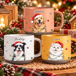 Custom Pet Christmas Gifts - Personalized Pottery Mug - Santa’s Cutest Little Helper