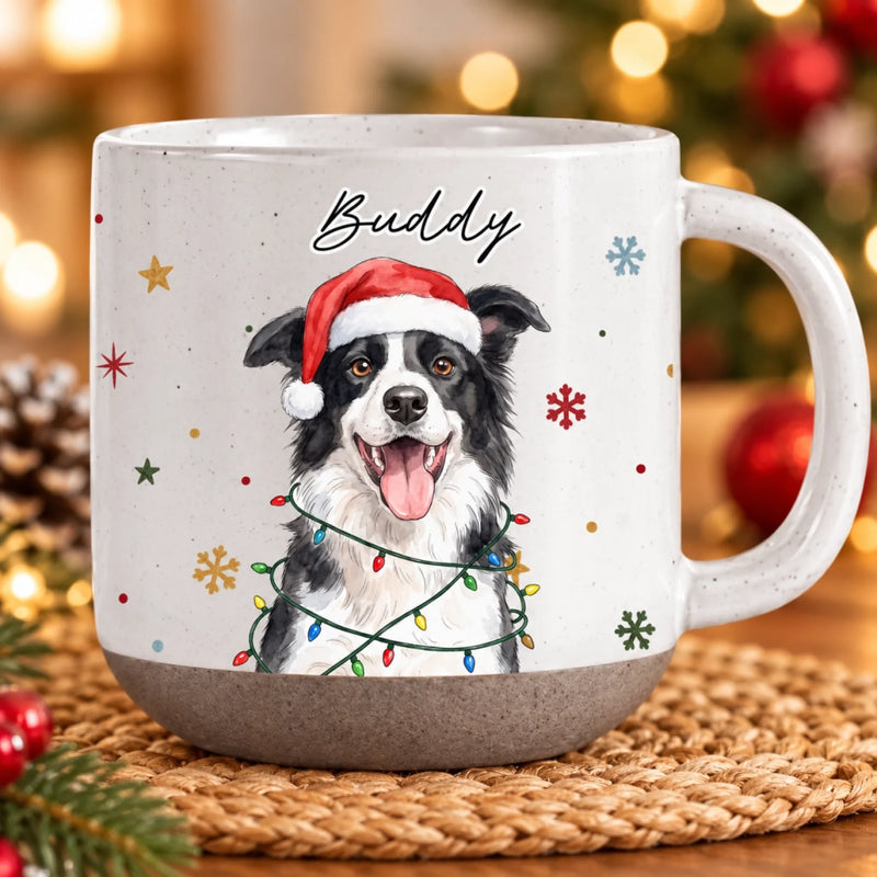 Custom Pet Christmas Gifts - Personalized Pottery Mug - Santa’s Cutest Little Helper