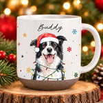 Custom Pet Christmas Gifts - Personalized Pottery Mug - Santa’s Cutest Little Helper