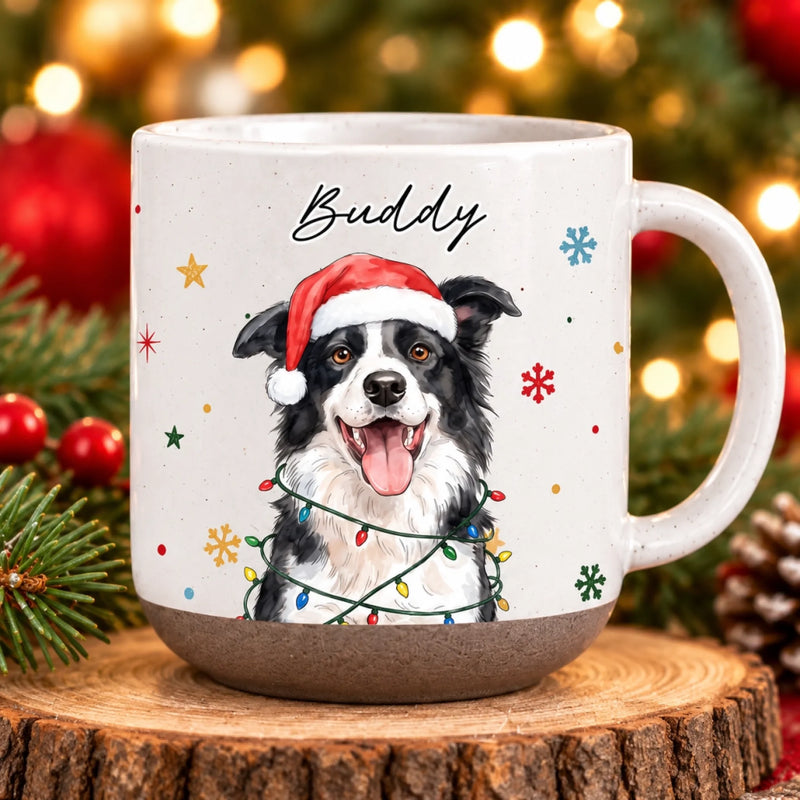 Custom Pet Christmas Gifts - Personalized Pottery Mug - Santa’s Cutest Little Helper