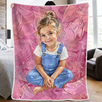 Custom Photo Kids Family Gifts - Personalized Blanket - Little Stars Paint