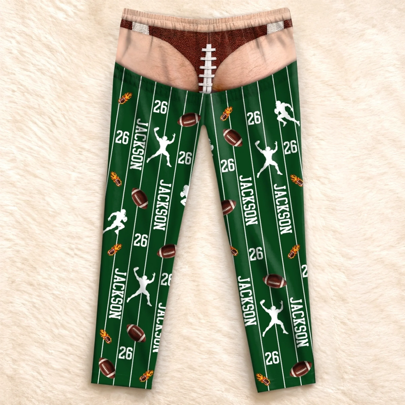 Custom Football Baseball Name Sports Fan Gifts - Personalized Pajama Pants - A True Champion