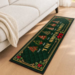 Custom Family Christmas Decor - Personalized Runner Rug - Christmas Gift