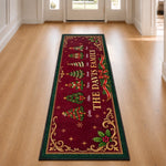 Custom Christmas Family Name Decor - Personalized Runner Rug - Holiday Gift
