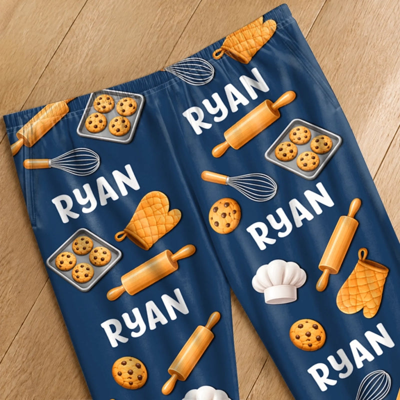 Custom Baking Couple Christmas Gifts - Personalized Pajama Pants - Baking Lovers