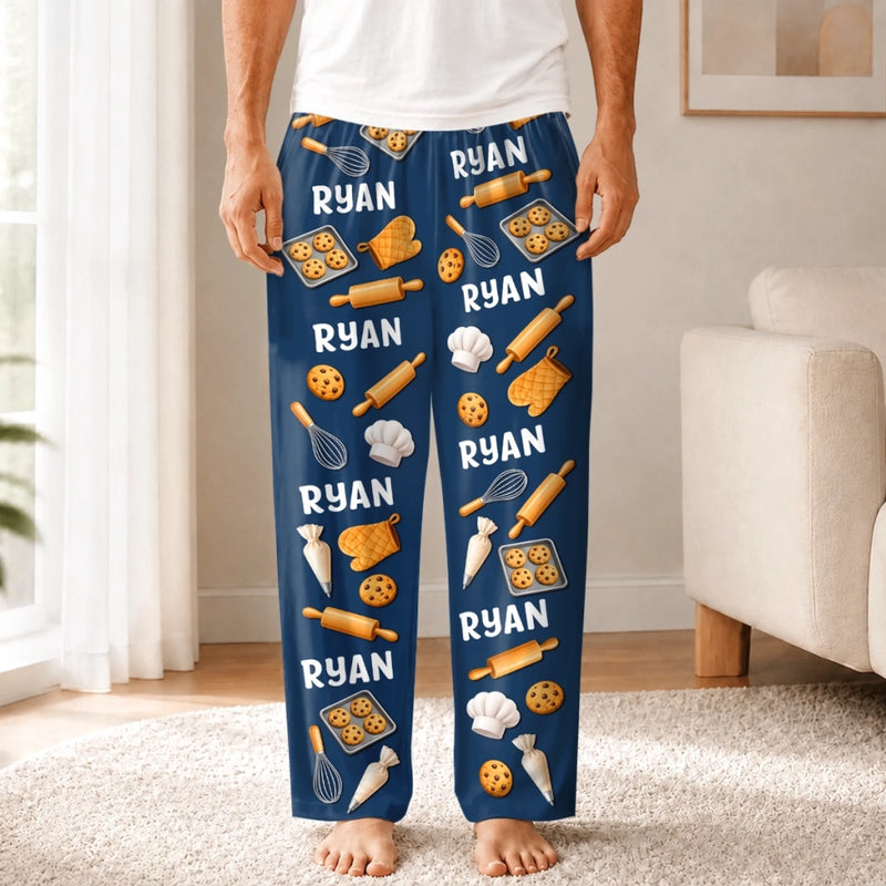 Custom Baking Couple Christmas Gifts - Personalized Pajama Pants - Baking Lovers