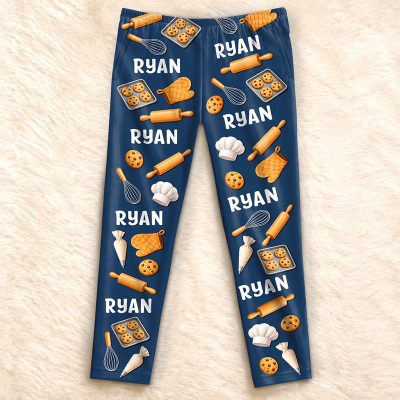 Custom Baking Couple Christmas Gifts - Personalized Pajama Pants - Baking Lovers