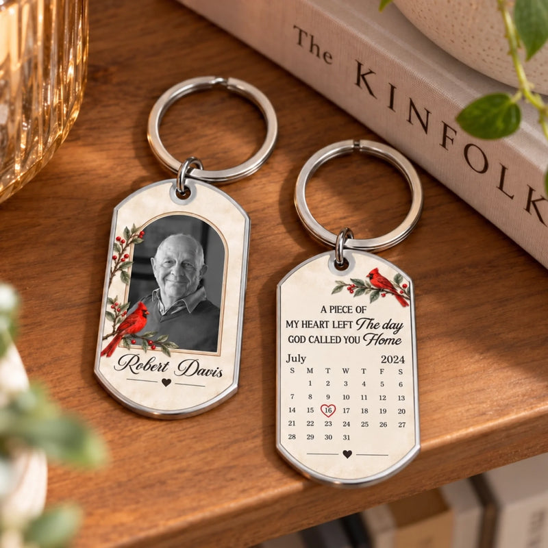 Custom Memorial Photo Keepsake Gifts - Personalized Keychain - Forever In My Mind