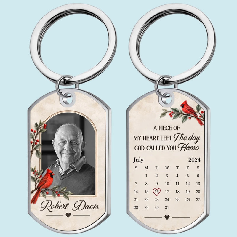 Custom Memorial Photo Keepsake Gifts - Personalized Keychain - Forever In My Mind