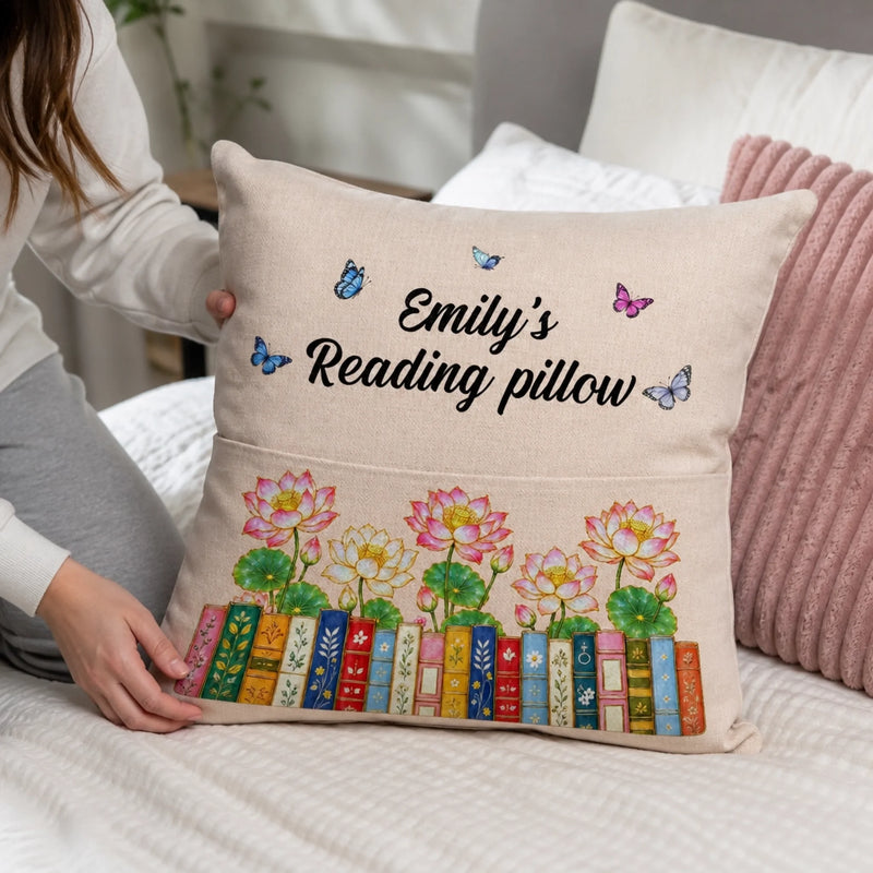 Custom Book Lover Gifts - Personalized Pocket  Pillow - Lost In A Good Book