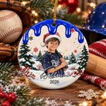 Custom Photo Christmas Sport Gifts - Personalized Ceramic Ornament - A Little Hobby