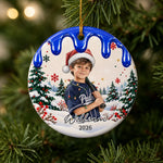 Custom Photo Christmas Sport Gifts - Personalized Ceramic Ornament - A Little Hobby