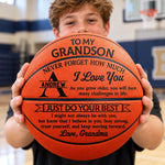 Custom Name Basketball Gifts for Grandson, Son - Personalized Basketball - Challenges In Life