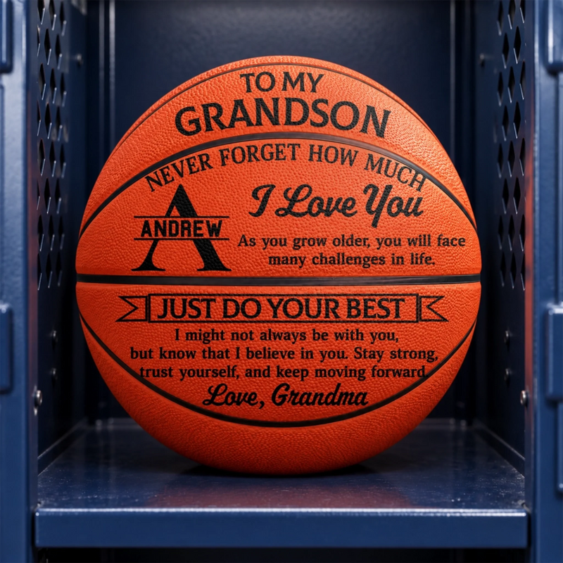 Custom Name Basketball Gifts for Grandson, Son - Personalized Basketball - Challenges In Life
